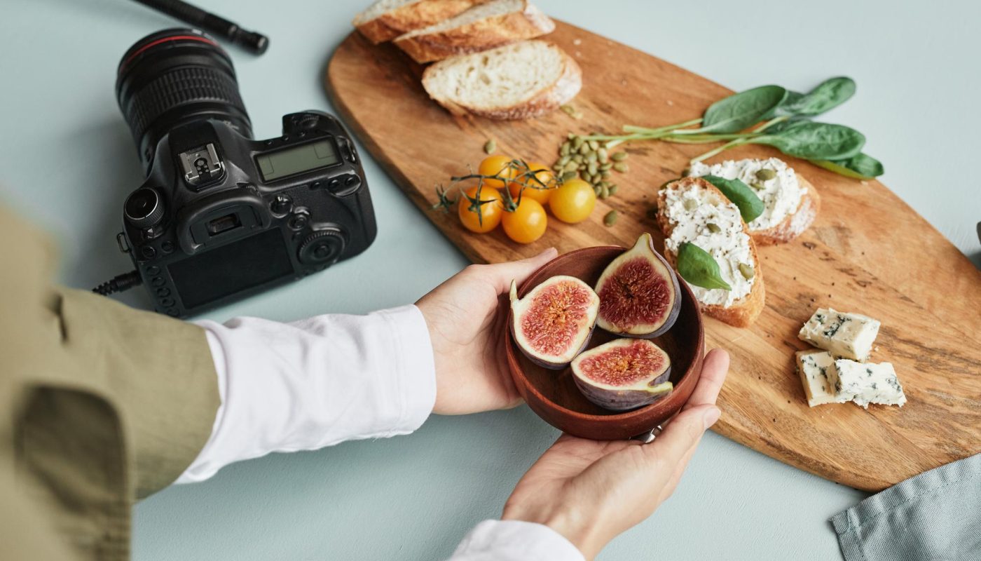 Food Photographer Setting the Scene